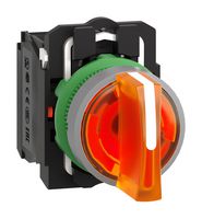 SCHNEIDER ELECTRIC XB5AK135B5C0 Rotary Switch, SPST-NO, SPST-NC, 3 Position, 2 Pole, 45 °, 6 A, 120 V, Harmony XB5 Series
