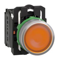 SCHNEIDER ELECTRIC XB5AW35G5C0 Industrial Pushbutton Switch, Harmony XB5 Series, 22.5 mm, SPST-NO, SPST-NC, Spring Return
