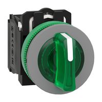 SCHNEIDER ELECTRIC XB5FK133B5C0 Rotary Switch, SPST-NO, SPST-NC, 3 Position, 2 Pole, 45 °, 6 A, 120 V, Harmony XB5 Series