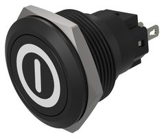EAO 82-6951.1000.B001 Vandal Resistant Switch, 82 Series, 22 mm, SPDT, Momentary, Round Flush, Black
