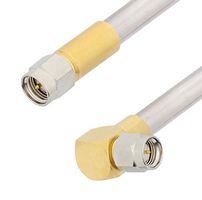FAIRVIEW MICROWAVE FMCA3133-150CM SMA MALE TO RA SMA MALE CABLE TINNED ALUMINUM RG401 TYPE .250 COAX IN 150 CM