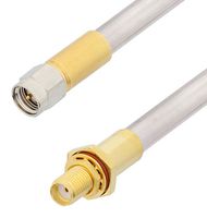 FAIRVIEW MICROWAVE FMCA3134-24 RF / Coaxial Cable Assembly, 24 ", 610 mm, 0.25" Semi Rigid, RG401, SMA Plug, SMA Bulkhead Jack