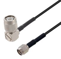 FAIRVIEW MICROWAVE FMCA3174-24 RF / Coaxial Cable Assembly, Low Loss, 24 ", 610 mm, LMR-100A-PVC, TNC Right Angle Plug, SMA Plug