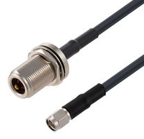FAIRVIEW MICROWAVE FMCA3219-24 RF / Coaxial Cable Assembly, Low Loss, 24 ", 610 mm, LMR-195-UF, N Type Bulkhead Jack, SMA Plug