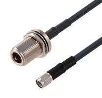 FAIRVIEW MICROWAVE FMCA3219-60 LOW LOSS N FEMALE BULKHEAD TO SMA MALE CABLE LMR-195-UF COAX IN 60 INCH