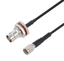 FAIRVIEW MICROWAVE FMCA3244-36 LOW LOSS BNC FEMALE BULKHEAD TO SMA MALE CABLE LMR-100 COAX IN 36 INCH