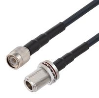 FAIRVIEW MICROWAVE FMCA3247/HS2-12 RF / Coaxial Cable Assembly, Low Loss, 12 ", 305 mm, LMR-240, TNC Plug, N Bulkhead Jack, 50 ohm