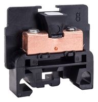 SQUARE D BY SCHNEIDER ELECTRIC 9080GKB6 DIN Rail Mount Terminal Block, Black, 2 Positions, 22 AWG, 10 AWG, Screw, 70 A