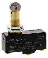 OMRON INDUSTRIAL AUTOMATION Z-10FQ22Y-B Microswitch, Standard, Roller Plunger, DPDT, Screw, 10 A, 30 V