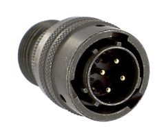 AMPHENOL INDUSTRIAL PT06A12-4P Circular Connector, PT Series, MIL-DTL-26482 Series I, Straight Plug, 4 Contacts, Solder Pin