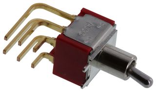 TE CONNECTIVITY - ALCOSWITCH A201MD9AV2B04 Toggle Switch, On-None-On, DPDT, Non Illuminated, Gemini A Series, PCB