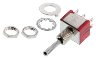 TE CONNECTIVITY - ALCOSWITCH A203SDZQ04 Toggle Switch, On-Off-On, DPDT, Non Illuminated, Gemini A Series, Panel Mount, 5 A