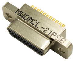 GLENAIR MWDM2L-15PSB D Sub Connector, Micro D, Plug, MWDM, 15 Contacts, DA, Solder Cup