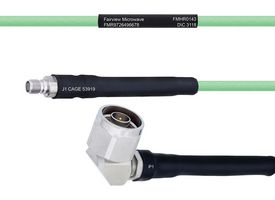 FAIRVIEW MICROWAVE FMHR0143-100CM TEMPERATURE CONDITIONED LOW LOSS SMA FEMALE TO RA N MALE CABLE LL142 COAX IN 100 CM