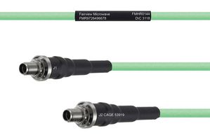 FAIRVIEW MICROWAVE FMHR0144-100CM TEMPERATURE CONDITIONED LOW LOSS SMA FEMALE BULKHEAD TO SMA FEMALE BULKHEAD CABLE LL142 COAX IN 100 CM