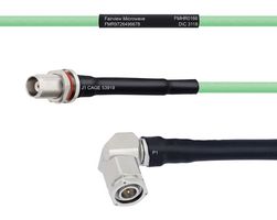 FAIRVIEW MICROWAVE FMHR0166-24 TEMPERATURE CONDITIONED LOW LOSS TNC FEMALE BULKHEAD TO RA TNC MALE CABLE LL142 COAX IN 24 INCH