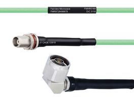 FAIRVIEW MICROWAVE FMHR0169-200CM TEMPERATURE CONDITIONED LOW LOSS TNC FEMALE BULKHEAD TO RA N MALE CABLE LL142 COAX IN 200 CM