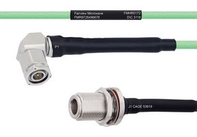 FAIRVIEW MICROWAVE FMHR0172-72 TEMPERATURE CONDITIONED LOW LOSS RA TNC MALE TO N FEMALE BULKHEAD CABLE LL142 COAX IN 72 INCH