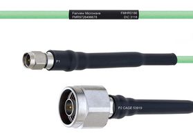 FAIRVIEW MICROWAVE FMHR0186-36 TEMPERATURE CONDITIONED LOW LOSS SMA MALE TO N MALE CABLE LL160 COAX IN 36 INCH
