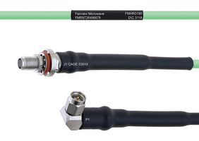 FAIRVIEW MICROWAVE FMHR0190-200CM TEMPERATURE CONDITIONED LOW LOSS SMA FEMALE BULKHEAD TO RA SMA MALE CABLE LL160 COAX IN 200 CM