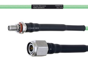 FAIRVIEW MICROWAVE FMHR0191-48 TEMPERATURE CONDITIONED LOW LOSS SMA FEMALE BULKHEAD TO TNC MALE CABLE LL160 COAX IN 48 INCH