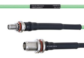FAIRVIEW MICROWAVE FMHR0192-36 TEMPERATURE CONDITIONED LOW LOSS SMA FEMALE BULKHEAD TO TNC FEMALE BULKHEAD CABLE LL160 COAX IN 36 INCH