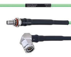 FAIRVIEW MICROWAVE FMHR0193-100CM TEMPERATURE CONDITIONED LOW LOSS SMA FEMALE BULKHEAD TO RA TNC MALE CABLE LL160 COAX IN 100 CM