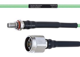 FAIRVIEW MICROWAVE FMHR0194-48 TEMPERATURE CONDITIONED LOW LOSS SMA FEMALE BULKHEAD TO N MALE CABLE LL160 COAX IN 48 INCH