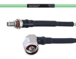 FAIRVIEW MICROWAVE FMHR0196-200CM TEMPERATURE CONDITIONED LOW LOSS SMA FEMALE BULKHEAD TO RA N MALE CABLE LL160 COAX IN 200 CM