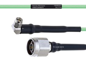 FAIRVIEW MICROWAVE FMHR0201-24 TEMPERATURE CONDITIONED LOW LOSS RA SMA MALE TO N MALE CABLE LL160 COAX IN 24 INCH