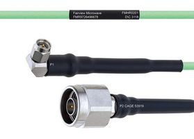 FAIRVIEW MICROWAVE FMHR0201-60 TEMPERATURE CONDITIONED LOW LOSS RA SMA MALE TO N MALE CABLE LL160 COAX IN 60 INCH
