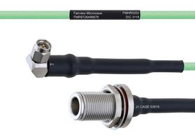 FAIRVIEW MICROWAVE FMHR0202-30 TEMPERATURE CONDITIONED LOW LOSS RA SMA MALE TO N FEMALE BULKHEAD CABLE LL160 COAX IN 30 INCH