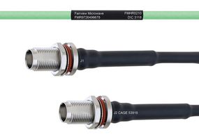 FAIRVIEW MICROWAVE FMHR0210-100CM TEMPERATURE CONDITIONED LOW LOSS TNC FEMALE BULKHEAD TO TNC FEMALE BULKHEAD CABLE LL160 COAX IN 100 CM