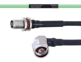 FAIRVIEW MICROWAVE FMHR0214-18 TEMPERATURE CONDITIONED LOW LOSS TNC FEMALE BULKHEAD TO RA N MALE CABLE LL160 COAX IN 18 INCH