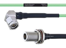 FAIRVIEW MICROWAVE FMHR0217-8 TEMPERATURE CONDITIONED LOW LOSS RA TNC MALE TO N FEMALE BULKHEAD CABLE LL160 COAX IN 8 INCH