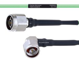 FAIRVIEW MICROWAVE FMHR0221-200CM TEMPERATURE CONDITIONED LOW LOSS N MALE TO RA N MALE CABLE LL160 COAX IN 200 CM
