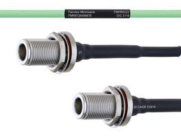 FAIRVIEW MICROWAVE FMHR0222-12 TEMPERATURE CONDITIONED LOW LOSS N FEMALE BULKHEAD TO N FEMALE BULKHEAD CABLE LL160 COAX IN 12 INCH