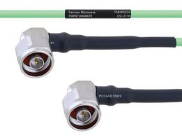 FAIRVIEW MICROWAVE FMHR0224-18 TEMPERATURE CONDITIONED LOW LOSS RA N MALE TO RA N MALE CABLE LL160 COAX IN 18 INCH