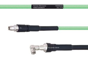 FAIRVIEW MICROWAVE FMHR0226-200CM TEMPERATURE CONDITIONED LOW LOSS SMA MALE TO RA SMA MALE CABLE LL335I COAX IN 200 CM