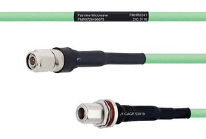FAIRVIEW MICROWAVE FMHR0241-200CM TEMPERATURE CONDITIONED LOW LOSS TNC MALE TO N FEMALE BULKHEAD CABLE LL335I COAX IN 200 CM