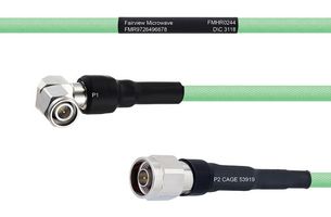 FAIRVIEW MICROWAVE FMHR0244-48 TEMPERATURE CONDITIONED LOW LOSS RA TNC MALE TO N MALE CABLE LL335I COAX IN 48 INCH