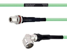 FAIRVIEW MICROWAVE FMHR0251-72 TEMPERATURE CONDITIONED LOW LOSS N FEMALE BULKHEAD TO RA N MALE CABLE LL335I COAX IN 72 INCH