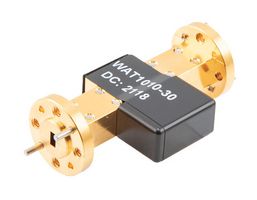 FAIRVIEW MICROWAVE FMWAT1010-30 WR-15 WAVEGUIDE ATTENUATOR FIXED 30 DB OPERATING FROM 50 GHZ TO 75 GHZ, UG-385-U ROUND COVER FLANGE, 2W MAX POWER