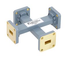 FAIRVIEW MICROWAVE FMWCP1037 40 DB WR-34 WAVEGUIDE CROSSGUIDE COUPLER WITH UG-1530-U SQUARE COVER FLANGE FROM 22 GHZ TO 33 GHZ IN COPPER ALLOY ROHS COMPLIANT