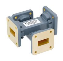 FAIRVIEW MICROWAVE FMWCP1052 30 DB WR-75 WAVEGUIDE CROSSGUIDE COUPLER WITH SQUARE COVER FLANGE FROM 10 GHZ TO 15 GHZ IN COPPER ALLOY ROHS COMPLIANT: YES