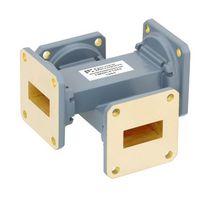 FAIRVIEW MICROWAVE FMWCP1055 20 DB WR-90 WAVEGUIDE CROSSGUIDE COUPLER WITH UG-39-U SQUARE COVER FLANGE FROM 8.2 GHZ TO 12.4 GHZ IN COPPER ALLOY ROHS COMPLIAN