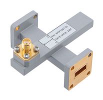 FAIRVIEW MICROWAVE FMWCP1087-30 30 DB WR-42 WAVEGUIDE CROSSGUIDE COUPLER WITH UG COVER FLANGE AND SMA FEMALE COUPLED PORT FROM 17.6 GHZ TO 26.7 GHZ IN BRASS