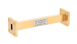 FAIRVIEW MICROWAVE FMW28S010-3 WR-28 WAVEGUIDE SECTION 3 INCH STRAIGHT LENGTH WITH UG-599-U SQUARE COVER FLANGE FROM 26.5 GHZ TO 40 GHZ ROHS COMPLIANT: YES