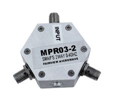 FAIRVIEW MICROWAVE MPR03-2 2 WAY POWER DIVIDER SMA CONNECTORS RESISTIVE FROM DC TO 4 GHZ RATED AT 1 WATTS ROHS COMPLIANT: YES