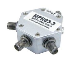 FAIRVIEW MICROWAVE MPR03-3 3 WAY POWER DIVIDER SMA CONNECTORS RESISTIVE FROM DC TO 3 GHZ RATED AT 1 WATTS ROHS COMPLIANT: YES
